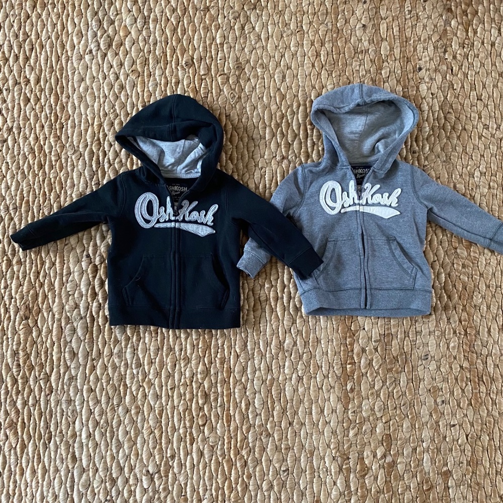 2 Oshkosh Zip Up Hoodies